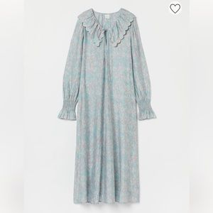 H&M Long Flounce- Collared Dress